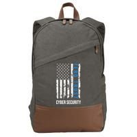 Zero Trust Us Flag Cyber Security Hacking Hacker Developer Funny Gift Cotton Canvas Backpack