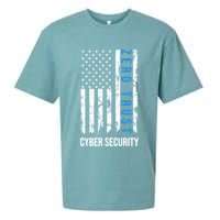 Zero Trust Us Flag Cyber Security Hacking Hacker Developer Funny Gift Sueded Cloud Jersey T-Shirt