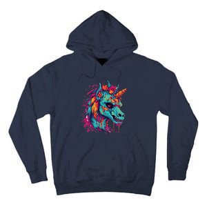 Zombie Unicorn Halloween Costume Scary Magical Tall Hoodie