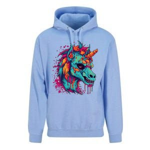 Zombie Unicorn Halloween Costume Scary Magical Unisex Surf Hoodie