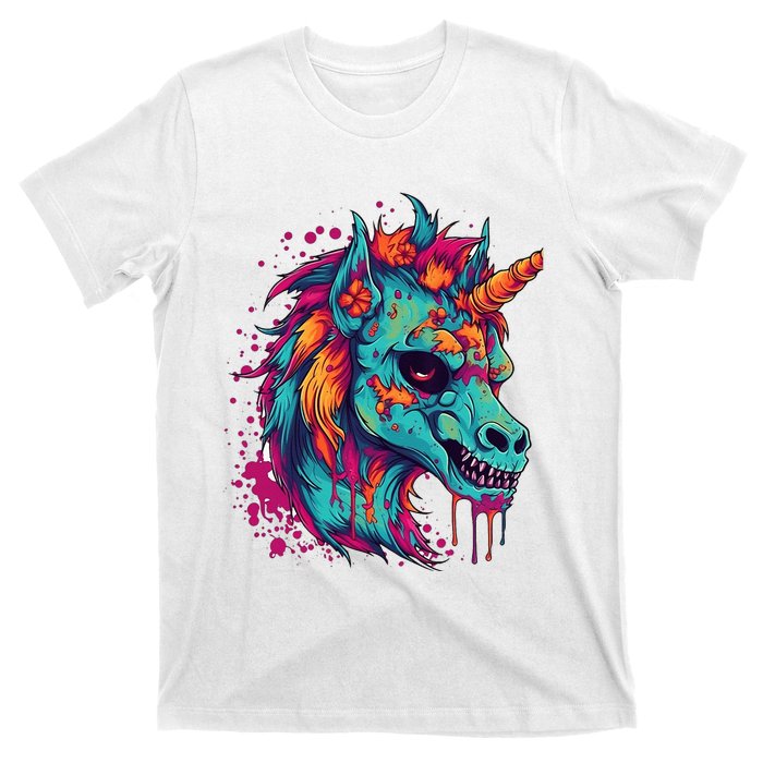 Zombie Unicorn Halloween Costume Scary Magical T-Shirt