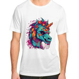 Zombie Unicorn Halloween Costume Scary Magical Adult ChromaSoft Performance T-Shirt