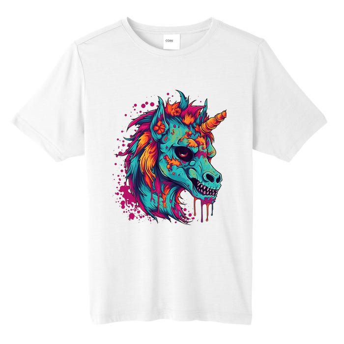 Zombie Unicorn Halloween Costume Scary Magical Tall Fusion ChromaSoft Performance T-Shirt