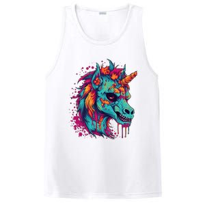 Zombie Unicorn Halloween Costume Scary Magical PosiCharge Competitor Tank