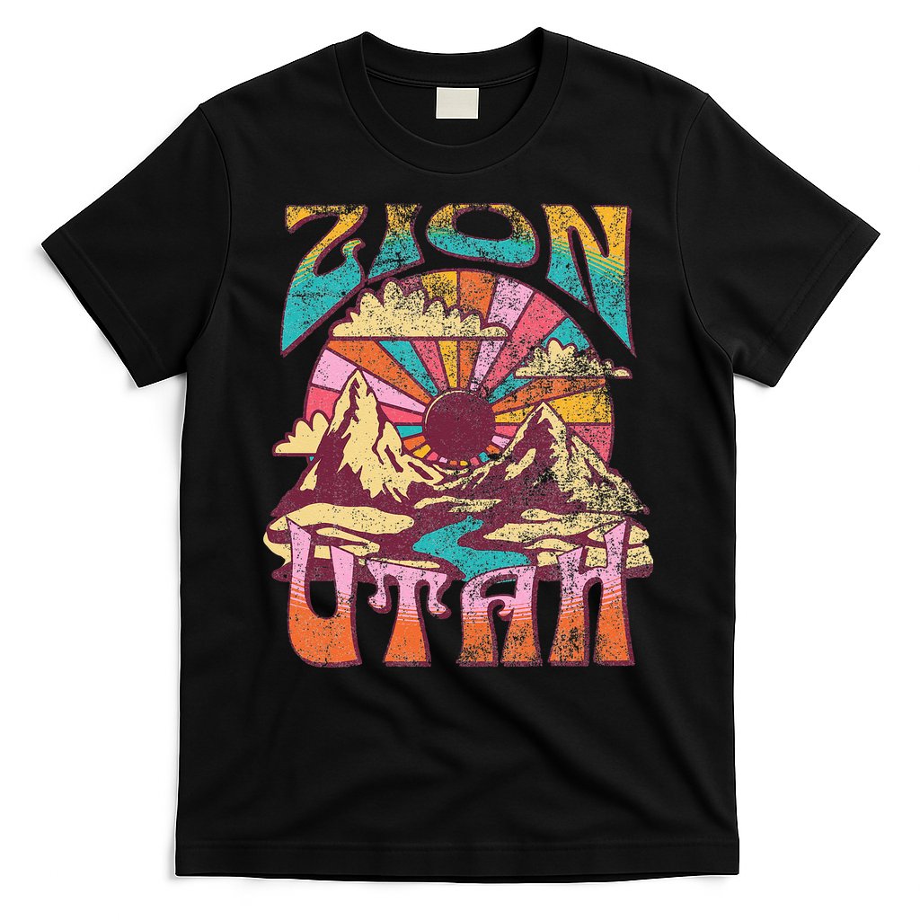 Zion Utah Nature Hiking Mountains Outdoors Vintage T-Shirt