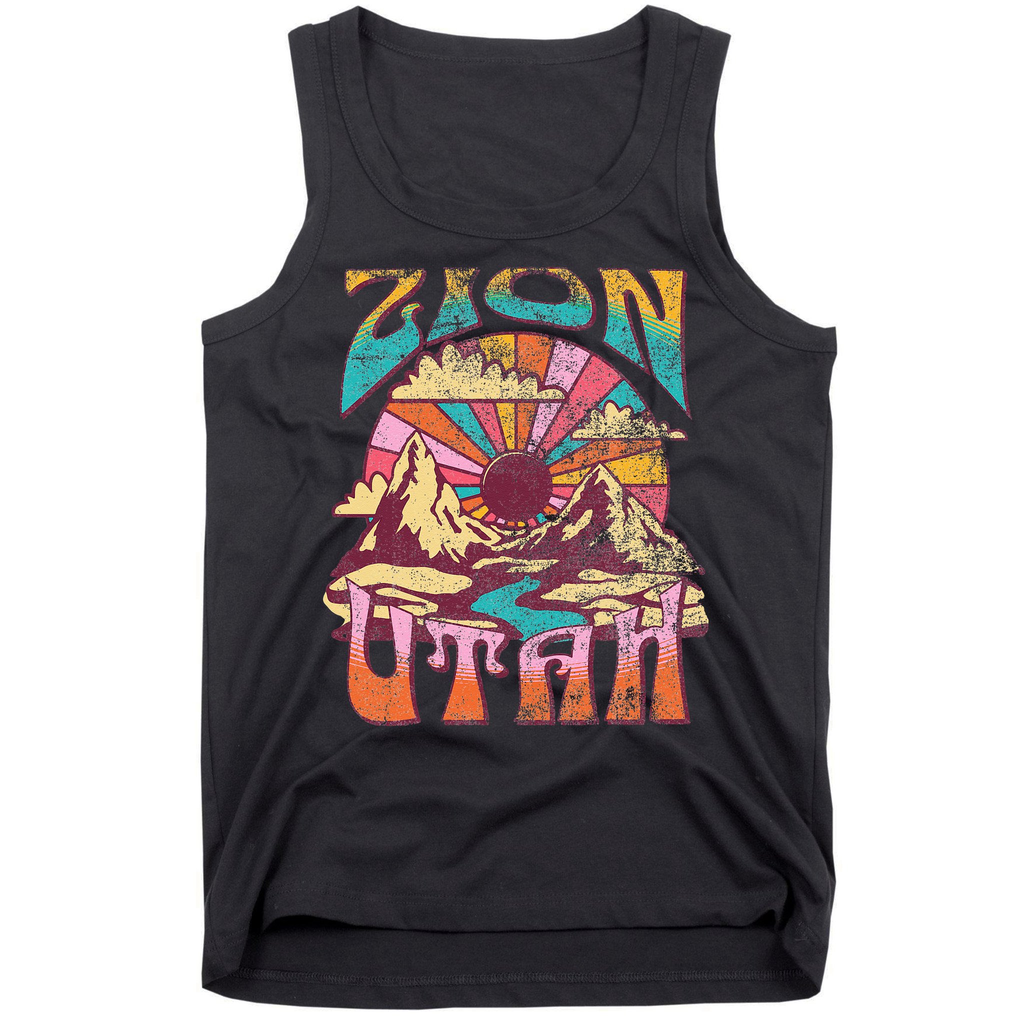 Zion Utah Nature Hiking Mountains Outdoors Vintage Tank Top