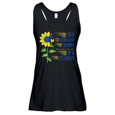 Zelensky Ukraine Support In A World Of Trumps Be A Zelensky Ladies Essential Flowy Tank