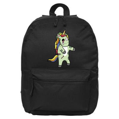 Zombie Unicorn 16 in Basic Backpack