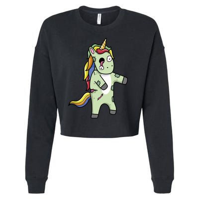 Zombie Unicorn Cropped Pullover Crew