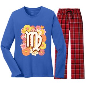 Zodiac Virgo Astrology Birthday Decorations Great Gift Women's Long Sleeve Flannel Pajama Set 