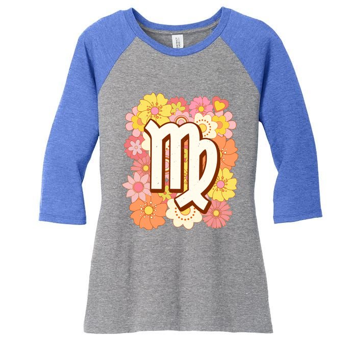 Zodiac Virgo Astrology Birthday Decorations Great Gift Women's Tri-Blend 3/4-Sleeve Raglan Shirt