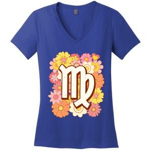 Zodiac Virgo Astrology Birthday Decorations Great Gift Women's V-Neck T-Shirt