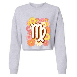 Zodiac Virgo Astrology Birthday Decorations Great Gift Cropped Pullover Crew