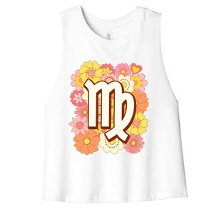 Zodiac Virgo Astrology Birthday Decorations Great Gift Women's Racerback Cropped Tank