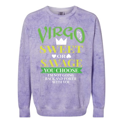 Zodiac Virgo Facts Astrology Gift Funny Quote Horoscope Gift Colorblast Crewneck Sweatshirt