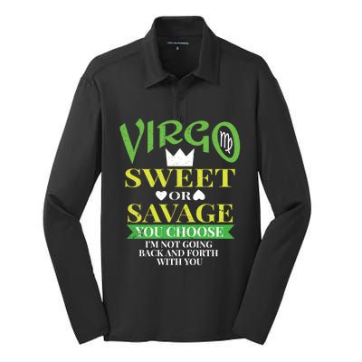 Zodiac Virgo Facts Astrology Gift Funny Quote Horoscope Gift Silk Touch Performance Long Sleeve Polo