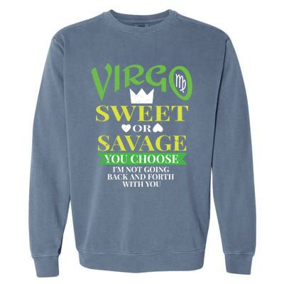 Zodiac Virgo Facts Astrology Gift Funny Quote Horoscope Gift Garment-Dyed Sweatshirt