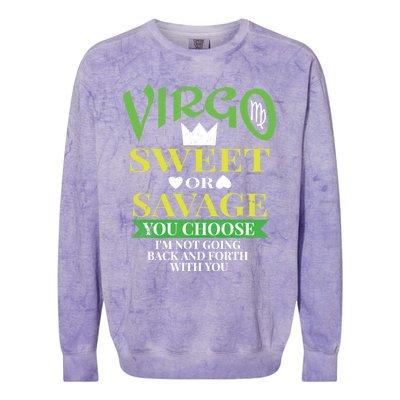 Zodiac Virgo Facts Astrology Gift Funny Quote Horoscope Gift Colorblast Crewneck Sweatshirt