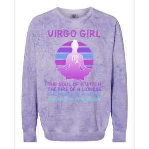 Zodiac Virgo Great Gift Colorblast Crewneck Sweatshirt