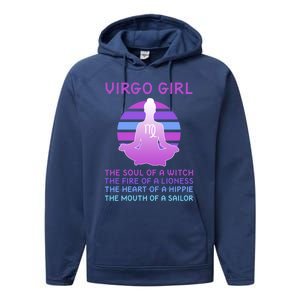 Zodiac Virgo Great Gift Performance Fleece Hoodie