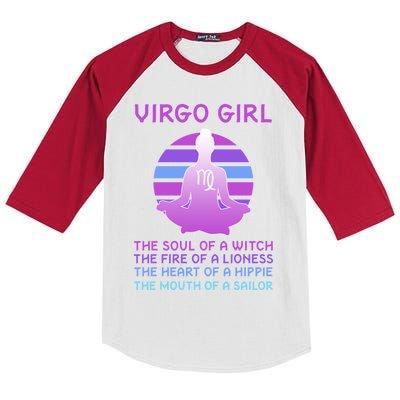 Zodiac Virgo Great Gift Kids Colorblock Raglan Jersey