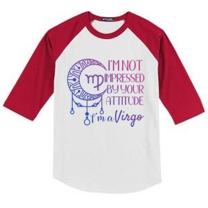 Zodiac Virgo Stuff Birthday Virgo Gift Not Impressed Gift Kids Colorblock Raglan Jersey