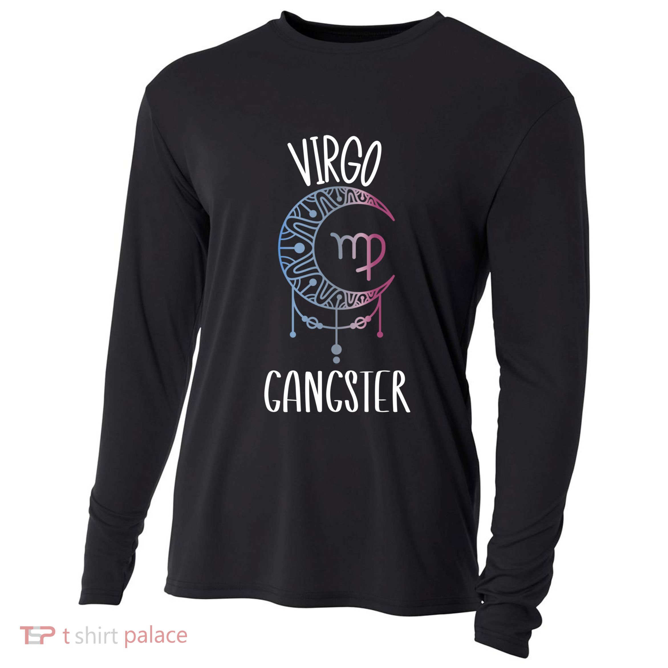 Zodiac Virgo Stuff Virgo Gangster Celestial Moon Gift Cooling Performance Long Sleeve Crew