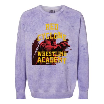 Zangief Wrestling Academy Red Cyclone Design Colorblast Crewneck Sweatshirt