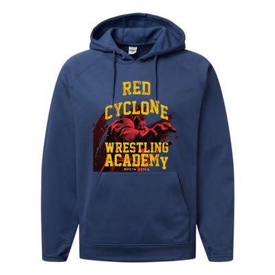 Zangief Wrestling Academy Red Cyclone Design Performance Fleece Hoodie