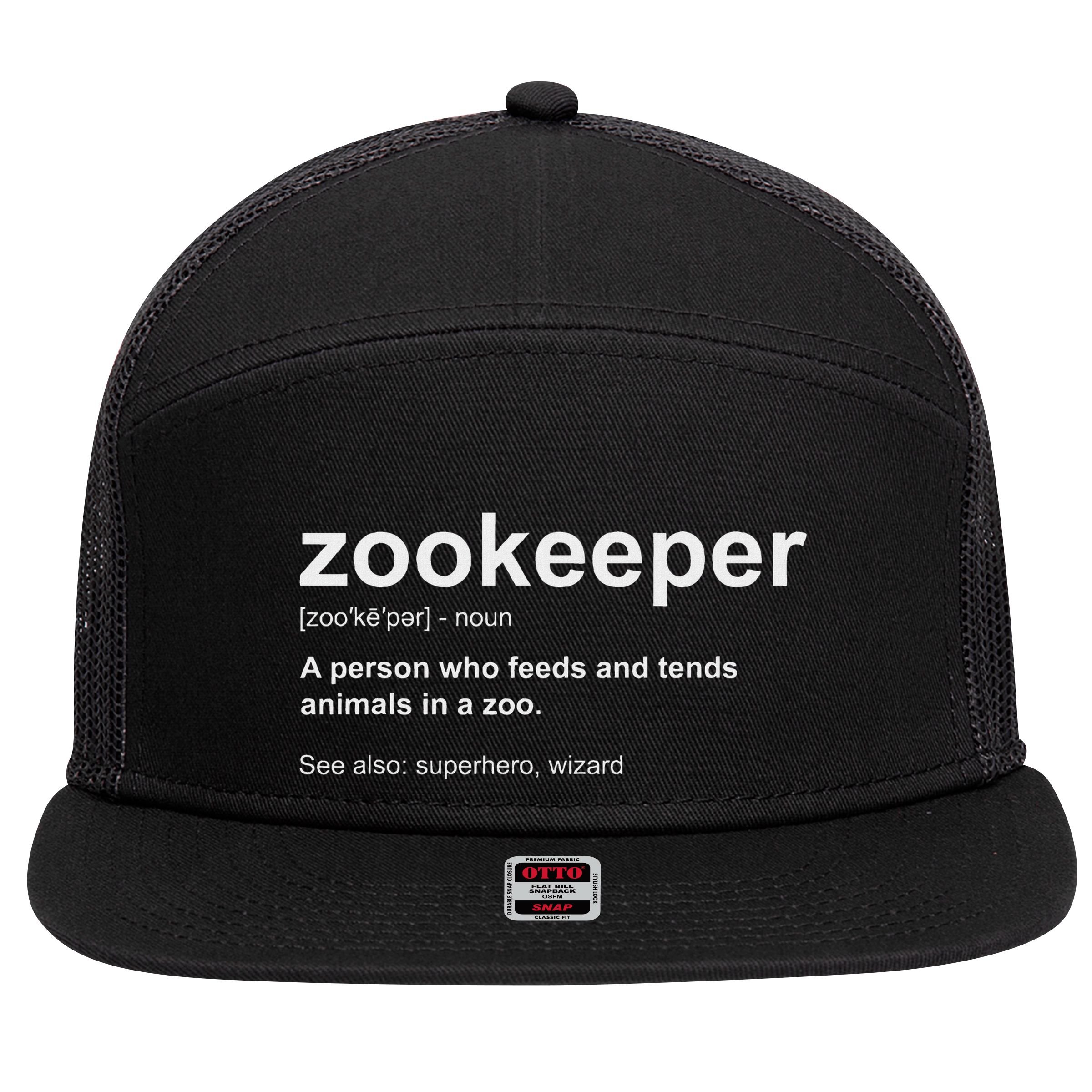 Zoologist Wild Animal Keeper Zoological Zookeeper 7 Panel Mesh Trucker Snapback Hat