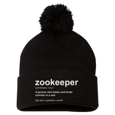Zoologist Wild Animal Keeper Zoological Zookeeper Pom Pom 12in Knit Beanie