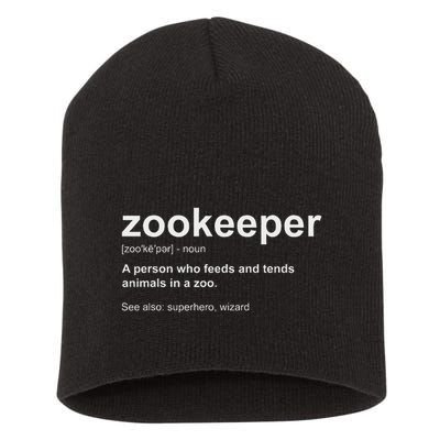 Zoologist Wild Animal Keeper Zoological Zookeeper Short Acrylic Beanie