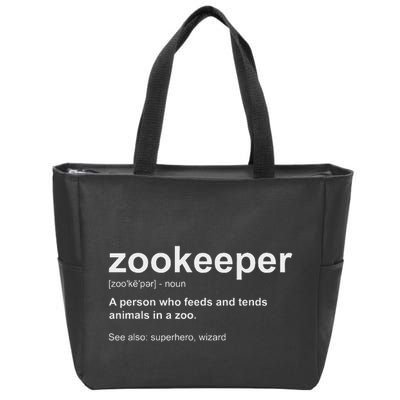 Zoologist Wild Animal Keeper Zoological Zookeeper Zip Tote Bag