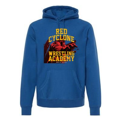 Zangief Wrestling Academy Red Cyclone Design Premium Hoodie