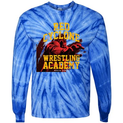 Zangief Wrestling Academy Red Cyclone Design Tie-Dye Long Sleeve Shirt