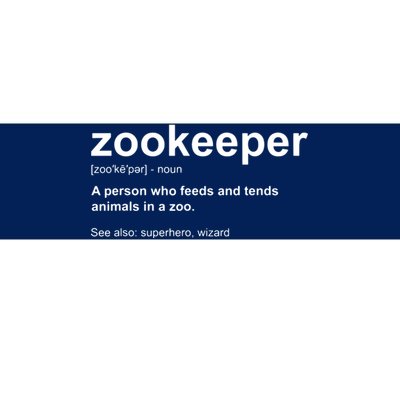 Zoologist Wild Animal Keeper Zoological Zookeeper Bumper Sticker