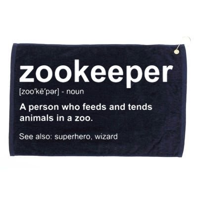 Zoologist Wild Animal Keeper Zoological Zookeeper Grommeted Golf Towel