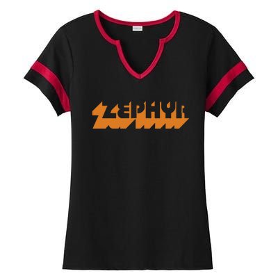 Zephyr Wind Classic Retro Team Vintage Skate Surf Vibe Style Ladies Halftime Notch Neck Tee