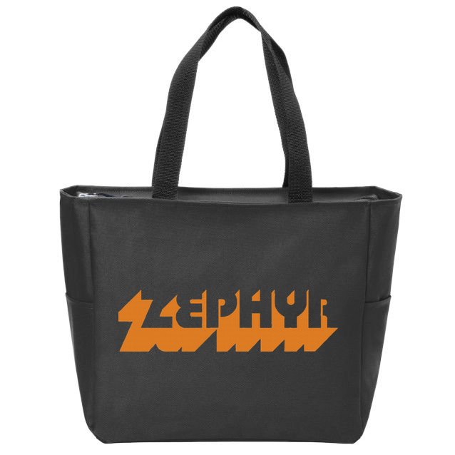 Zephyr Wind Classic Retro Team Vintage Skate Surf Vibe Style Zip Tote Bag