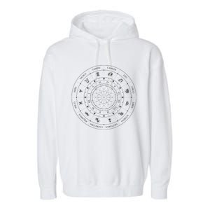 Zodiac Wheel Friend Zodiac Horoscope Astrology Meaningful Gift Garment-Dyed Fleece Hoodie