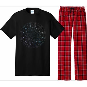 Zodiac Wheel Friend Zodiac Horoscope Astrology Gift Pajama Set