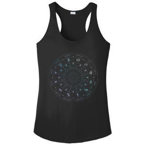 Zodiac Wheel Friend Zodiac Horoscope Astrology Gift Ladies PosiCharge Competitor Racerback Tank