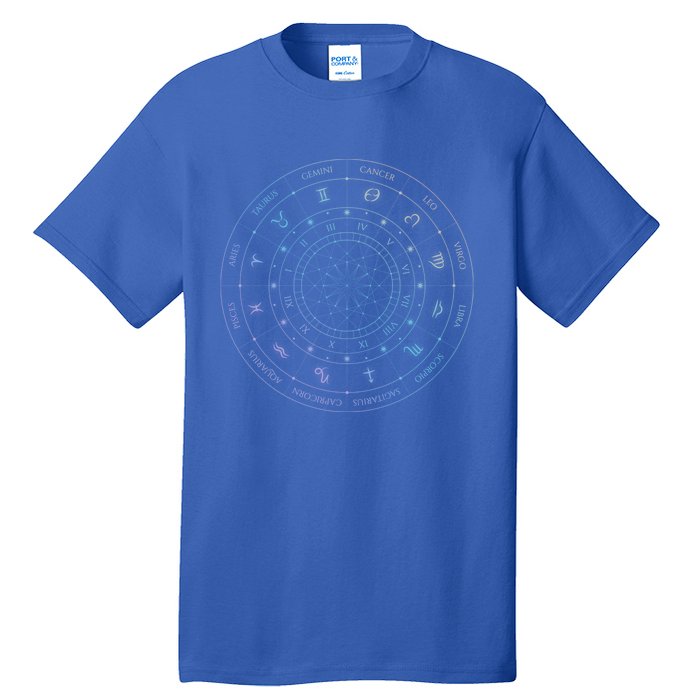 Zodiac Wheel Friend Zodiac Horoscope Astrology Gift Tall T-Shirt