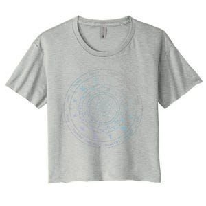 Zodiac Wheel Friend Zodiac Horoscope Astrology Gift Women's Crop Top Tee