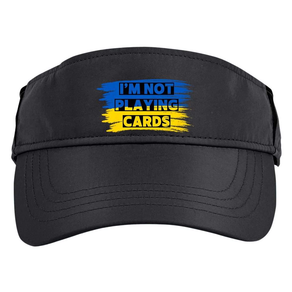 Zelenskyy Words IM Not Playing Cards Adult Drive Performance Visor