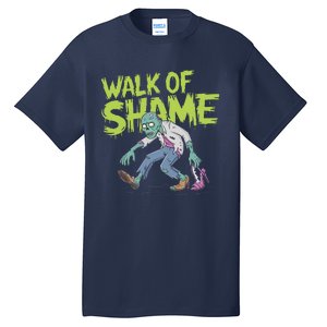 Zombie Walk Of Shame Funny Halloween Zombie Design Tall T-Shirt