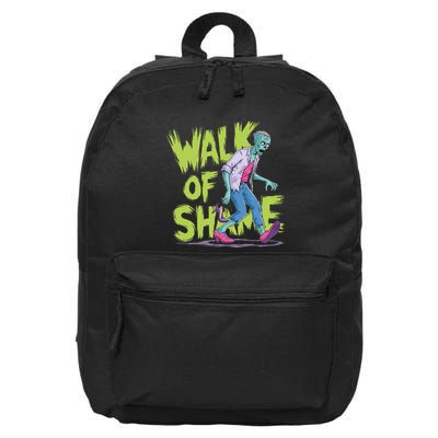 Zombie Walk Of Shame Humorous Halloween Zombie 16 in Basic Backpack