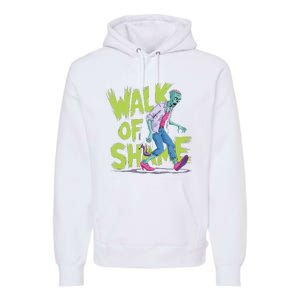 Zombie Walk Of Shame Humorous Halloween Zombie Premium Hoodie