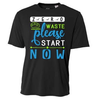 Zero Waste Please Start Now Cooling Performance Crew T-Shirt