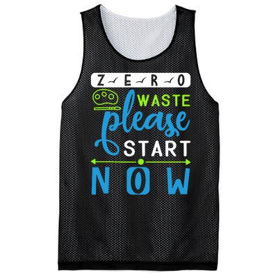 Zero Waste Please Start Now Mesh Reversible Basketball Jersey Tank